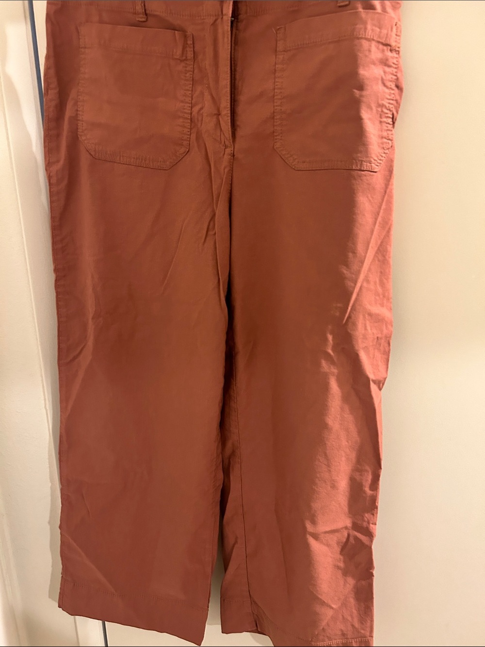Nicole Miller Women's Rust/Terracotta Straight-Leg Chinos